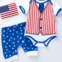 wholesale USA 4th of July cotton toddler clothing set stock