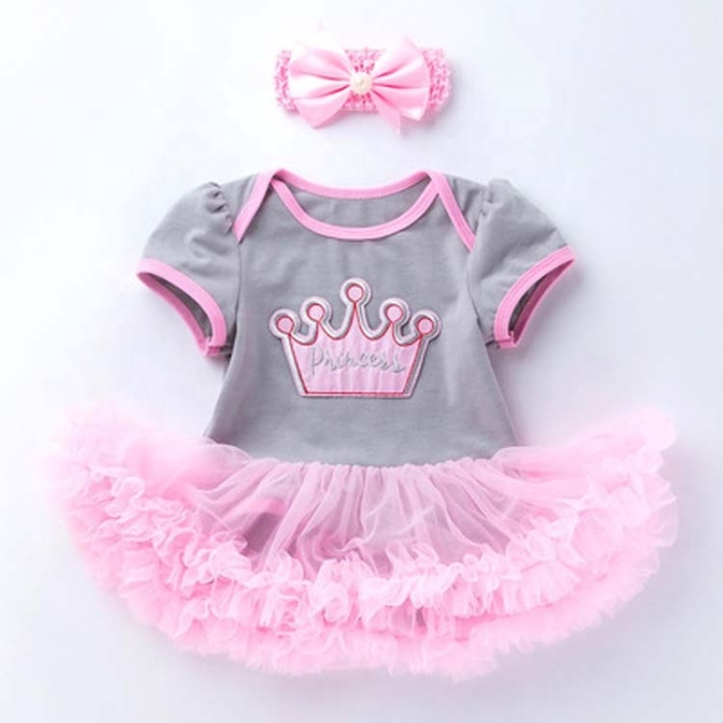 Hot Sale Baby Birthday Smash Cake Tutu Dress With Hair Accessories 