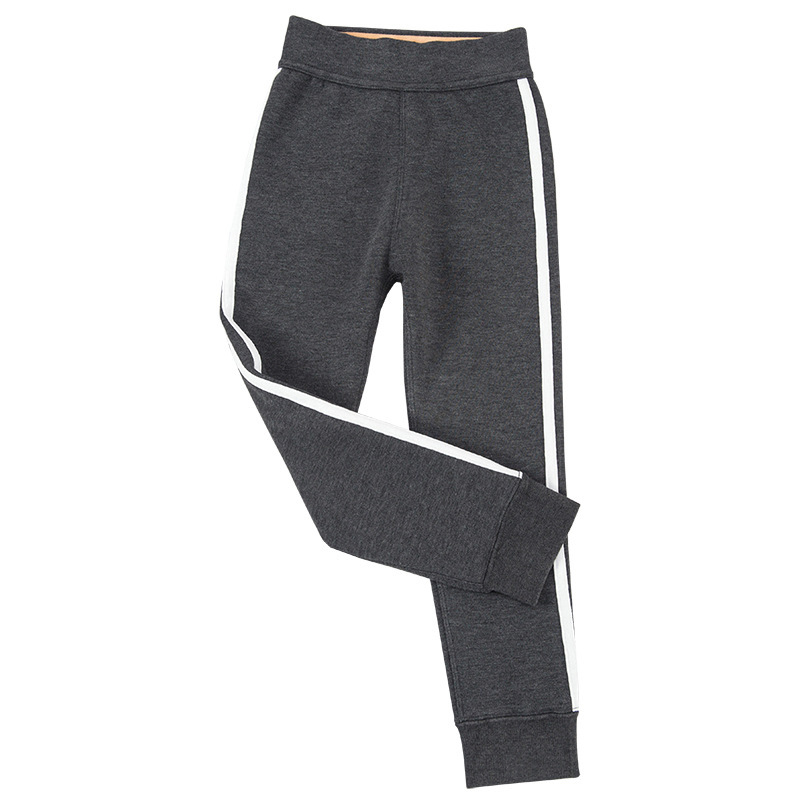KAPU Winter Black Plain Cotton warm kids girl leggings