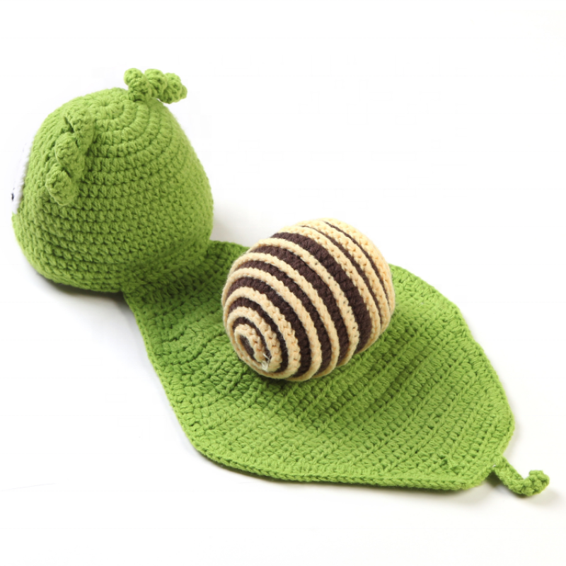 Baby Photo Props Snail Crochet Clothing Green Handmade Photography Props Studio Accessories