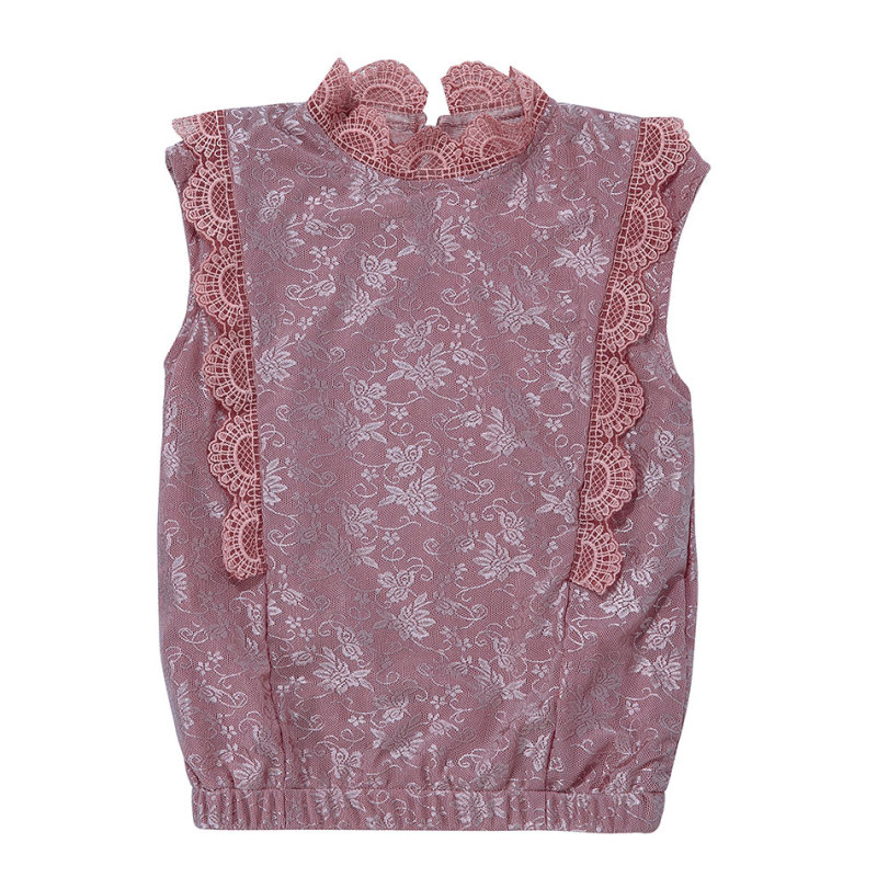 White Lace Toddler Sleeveless Fancy Top New Style Top For Girls