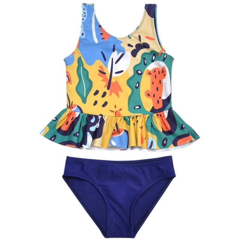 Cheap mermaid scale teen print bikini beach swimwear girls swimsuit set