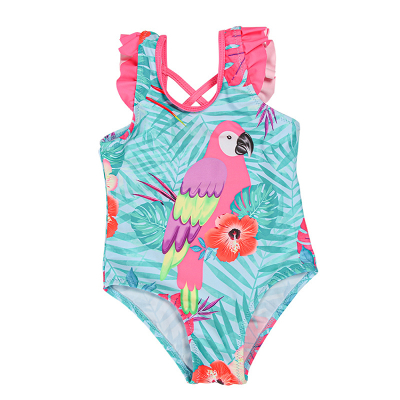 Suppliers colorful one piece baby girls brand swimwear sleeve bikini