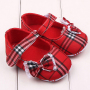 Hot Selling Lovely New Born Baby Girls Dress  Plaid Footwear Party and Casual Wear Shoes