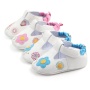 Factory direct sales high quality round toe flower embroidered leather toddler sandals