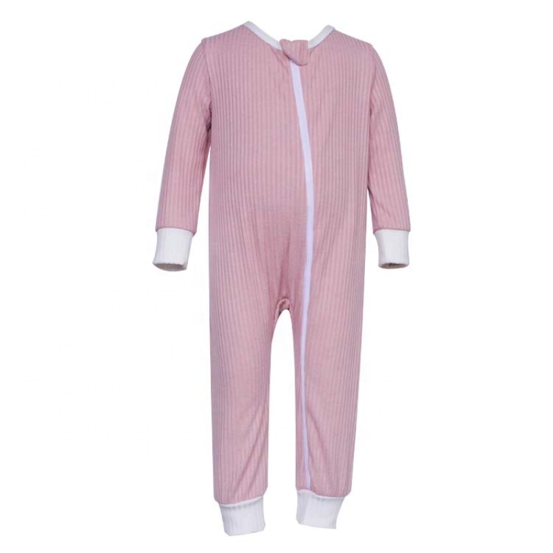 Newborn infant onesie knitted creeper funny baby ribbed romper unisex