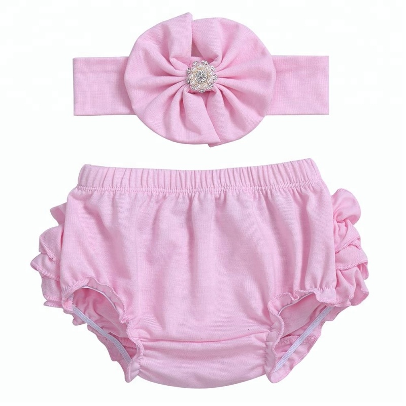 Cute Baby Girls Cotton Ruffles Bloomers Diaper Covers Baby Bloomers