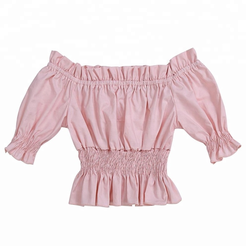 Toddler Girls Wholesale Blank T Shirts Solid Color Tunic Clothing Baby Cotton Clothes Baby Girls Top