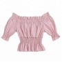 Toddler Girls Wholesale Blank T Shirts Solid Color Tunic Clothing Baby Cotton Clothes Baby Girls Top