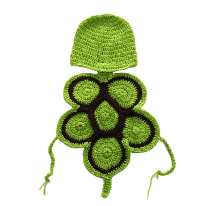 Baby Photo Props Snail Crochet Clothing Green Handmade Photography Props Studio Accessories