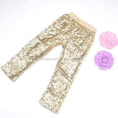 New Design Children Girl Pants White Sequin Leggings For Kids