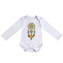 Cartoon letters loving heart white long sleeve cotton baby romper