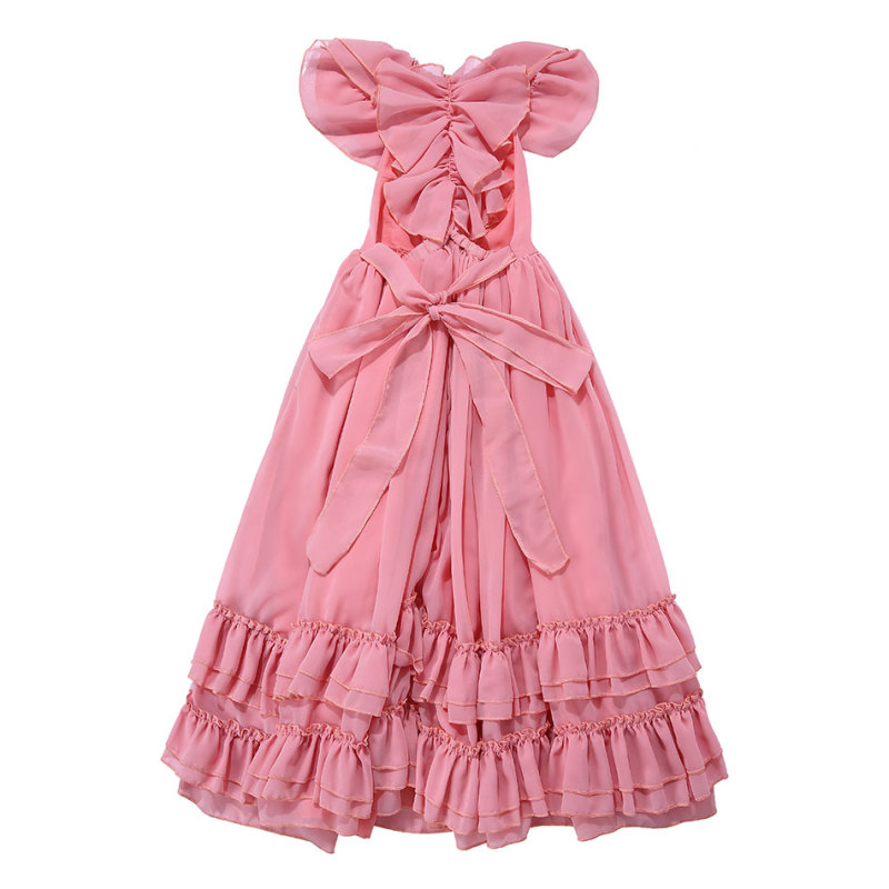 High quality polyester little children baby girls party flower dresses