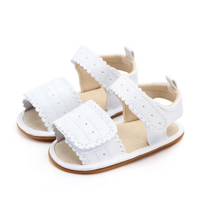 Greatsale pink white new born baby shoes double strap sandals