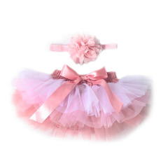 Manufacturer RTS multicolor soft yarn newborn photo two piece baby girl shorts set