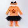 Halloween baby designers clothes infant denim patchwork dress