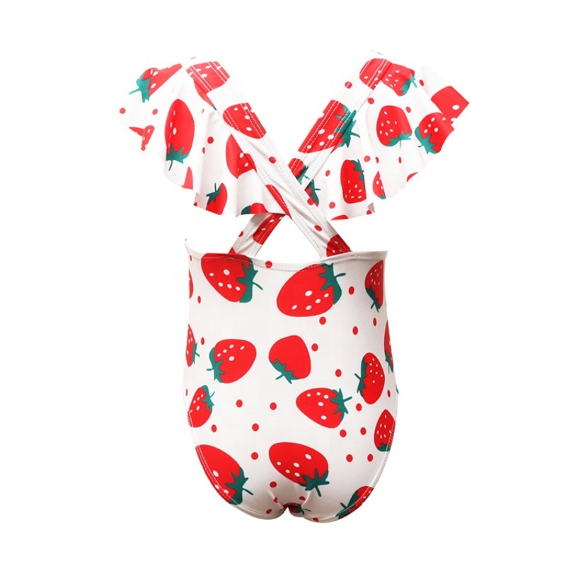 Wholesale swimsuit two piece sexy fruit red bikini girls