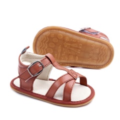 Wholesale fashion black brown buckle strap  baby girl sandals