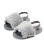 2021 wholsales fashionations comfort fluffy infant slip-on sandals