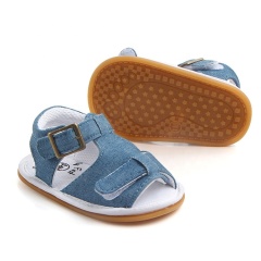 2021 summer fashion solid color baby boy buckle strap leather sandals