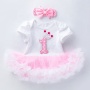 Wholesale Baby Girl Birthday Outfit Set With Headband 