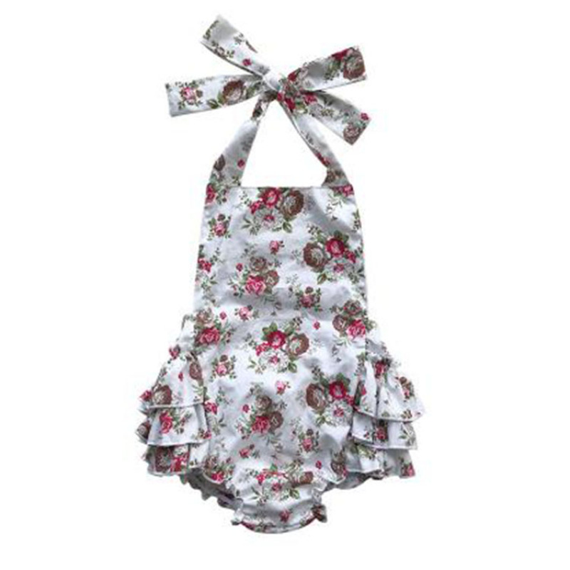 Baby stain floral cotton romper bubble romper on sale
