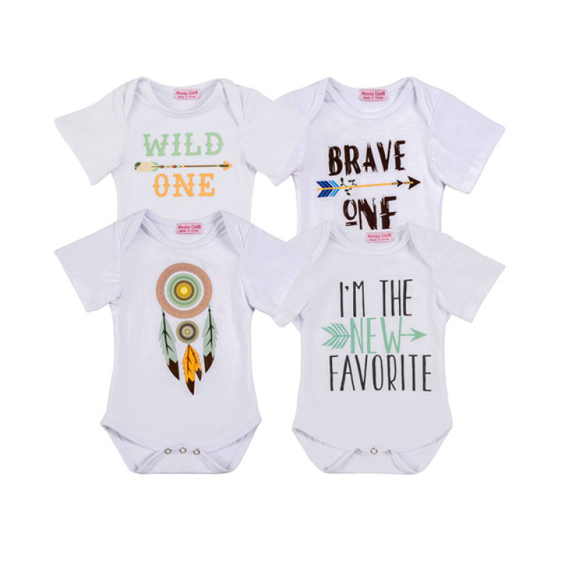 Custom printed letter romper baby clothes wholesale toddler girl casual clothing