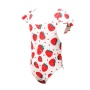 High quality 2021 cute fruit designer baby bikini short sleeve swimsuit
