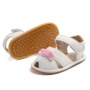 2021 high quality leather soft sole bow infant girl sandals