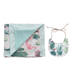2021 new soft fabric  warm winter newborn stuff baby swaddle blanket set