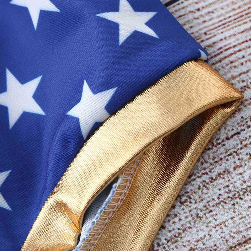 New Design American Independence Day Suspender Bikini Swimsuit Two Pieces Set for Baby and Kids