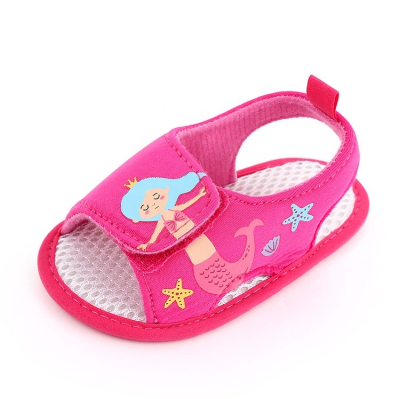2021 fashionable breathable cute new born baby girl shoes indoor sandals