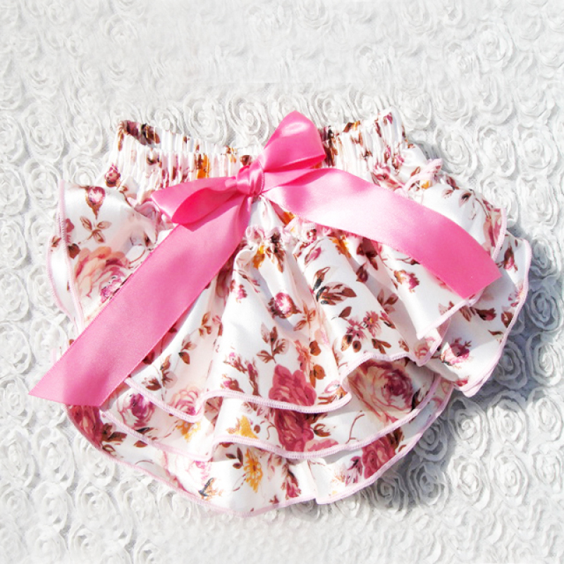 Satin baby bloomers in a Variety of colors and sizes