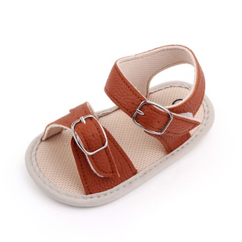Hot selling soft sole baby casual shoes buckle strap sandals