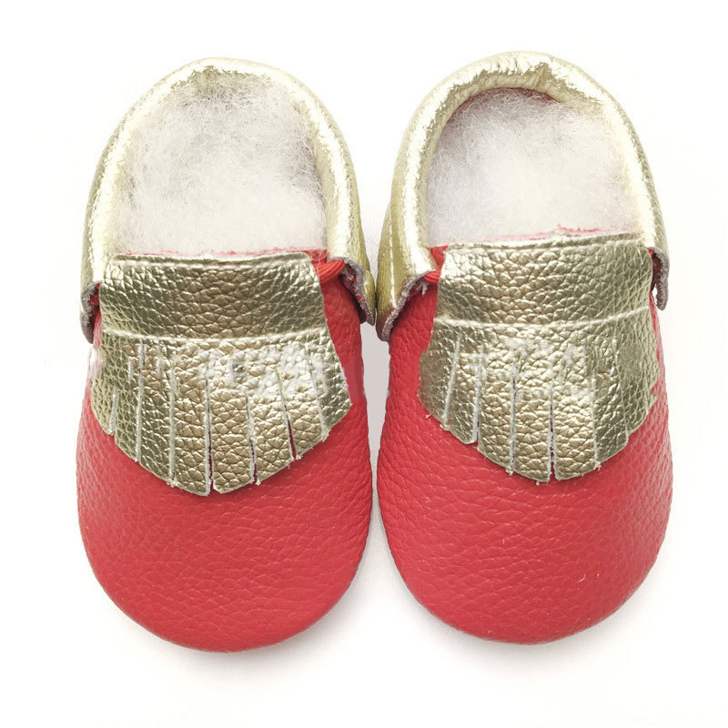 Wholesale  Newborn Handmade  Prewalker Baby Shoes Tassel Color Matching Toddler Shoes For Girl