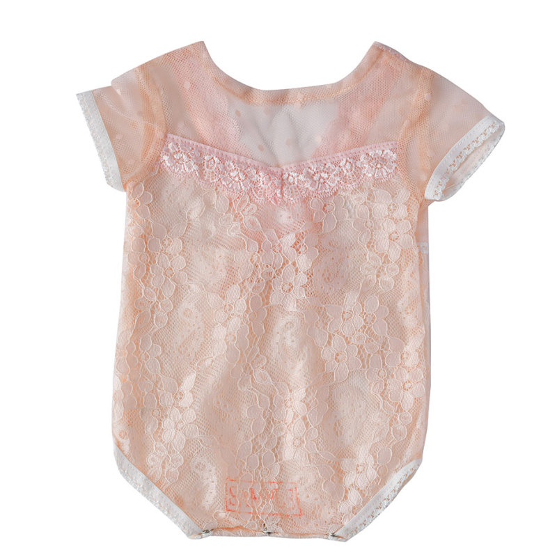 Newborn Flower Lace Romper Infant Baby Girl Ruffled  Short Sleeveless Jumpsuit  clothes