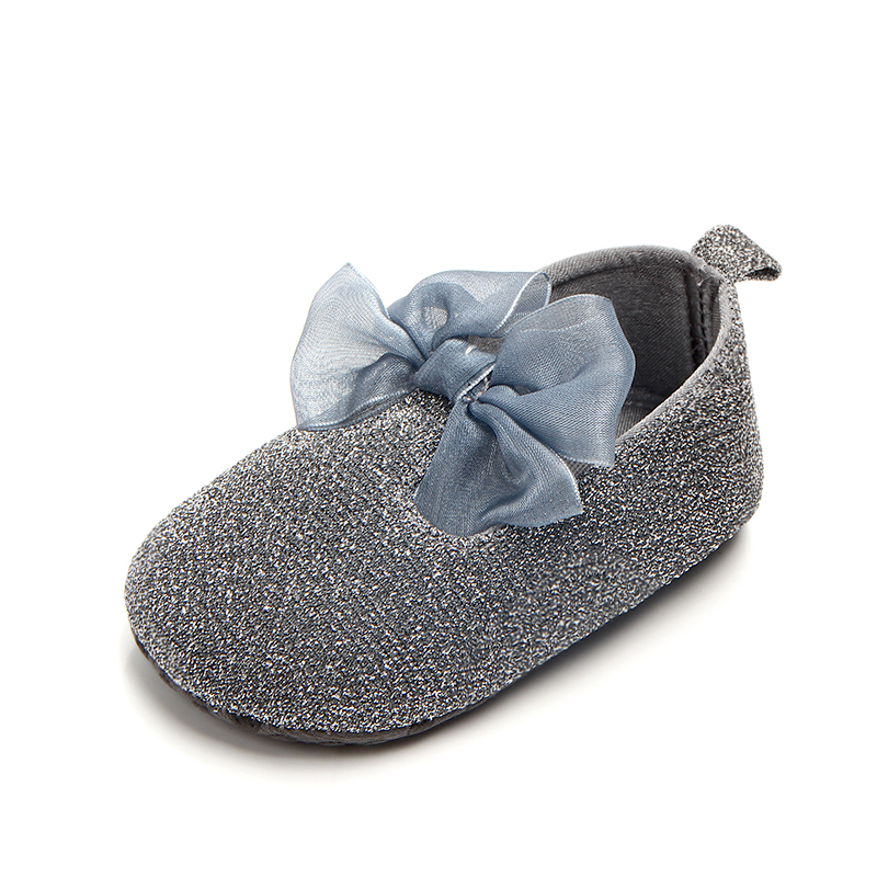 Newborn Baby Moccasin Prewaker Shoes Shiny Princess Toddler Shoes For Girl