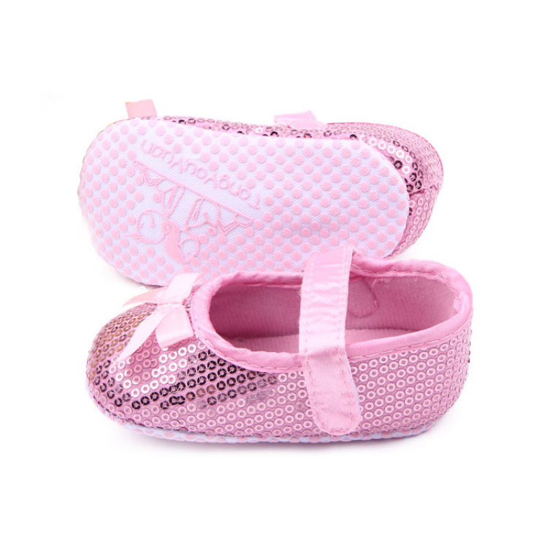 2019 Best Adorable Newborn Kid Bow Shoes Sequin Toddler baby Shoes For Girl