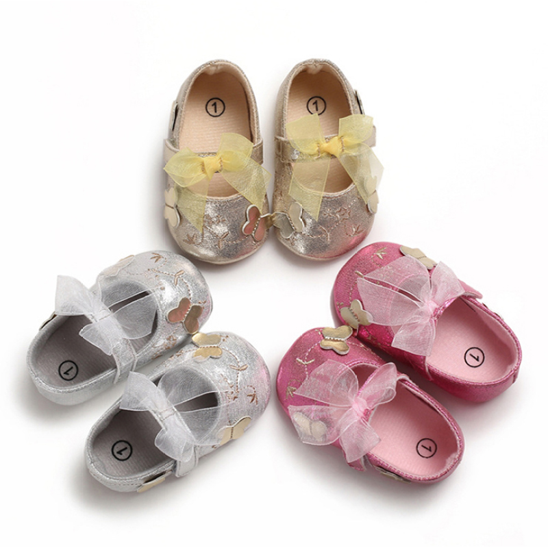 2020 Hot Selling Simple Design Nice Pure Pink Red White Shoes Prewalker for Baby Infant Girls