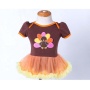 Thanksgiving day short sleeve turkey cartoon rompers baby clothes