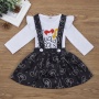 Factory halloween sequins stylish cartoon ruffles long flared pants costume kid
