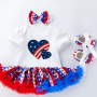 Summer 4th of July baby parth dress outfit clothes RTS