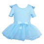 New design Cute Dance Costume Blue Wedding Kids Latin Wear Skirts Set Leotards