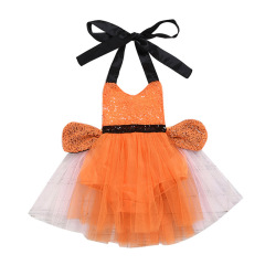 Wholesale Stylish Girls Strappy Tulle Princess Dresses For Baby And Kids