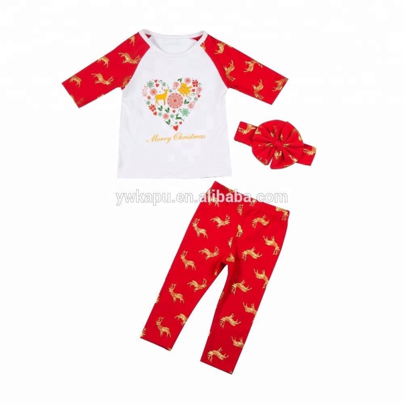High Quality Baby Autumn Clothes Sets Girls Boutique Dresses Outfits Plain Color Ruffle Style Long Sleeve Tops +Pants