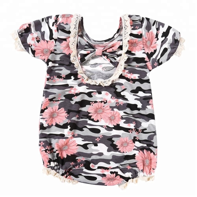 Wholesale newborn boutique clothing baby floral romper baby girl romper