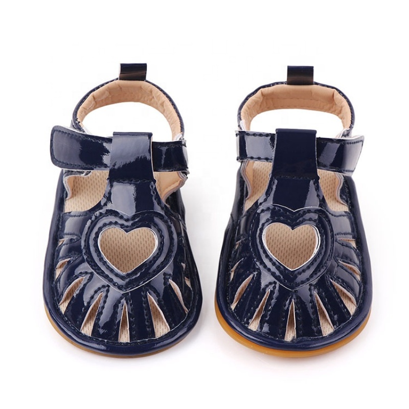 Fashion comfort cute leather baby shoes soft hollow sandals