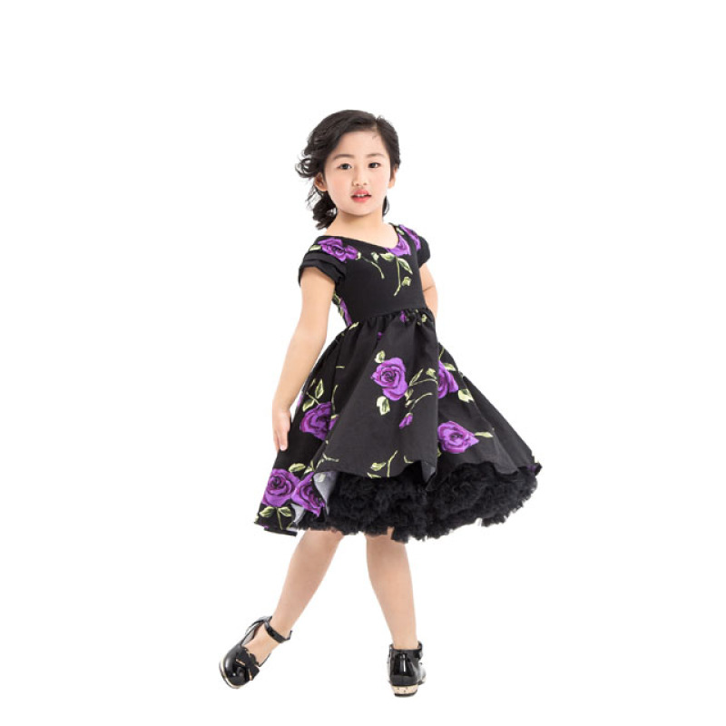 Girl 1950 Dresses Vintage Floral Costume For Rockabilly Party Wear