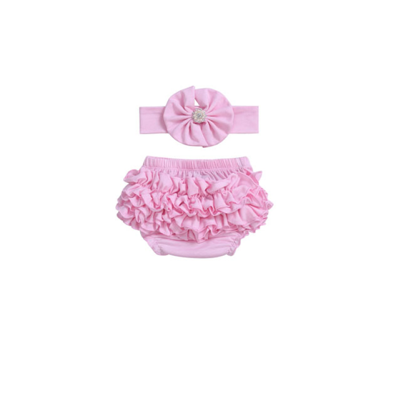 2018 summer children shorts bloomers 0-8 mth baby shorts with headband