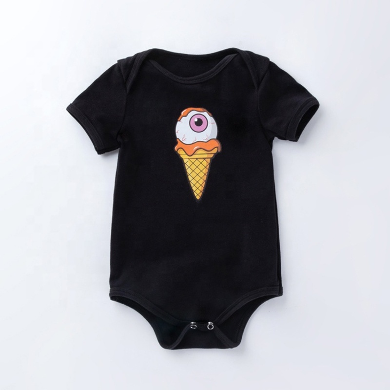 2021 black white pumpkin plaid baby clothes cotton newborn romper